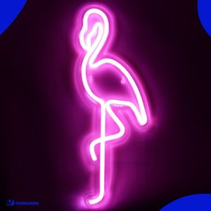 Neon Lamp - Flamingo - Incl. Ophanghaakjes - Neon Sign - 40 x 14 cm
