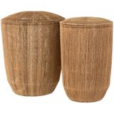 J-Line mand Dantya Lang - jute - naturel -  2 stuks