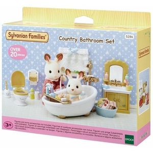 Sylvanian Families 5286 badkamerset- inrichting poppenhuis- 25 onderdelen - badkuip- toilet