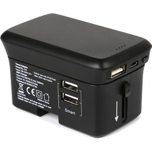 TravelCharge-4K RealPower Travel Charger + PowerBank 4000mAh Black