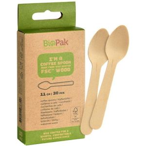 Bio Pack Houten Koffielepels 30 Stuks