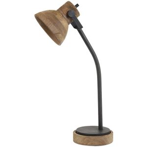 Light&living A - Bureaulamp 30x18x64 cm IMBERT hout bruin+mat zwart