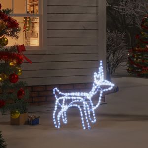 Kerstfiguur rendier inklapbaar met 120 LED&#39;s koudwit