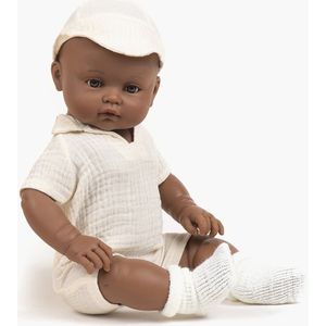 Minikane Paola Reina bruine babypop Augustin creme 47cm