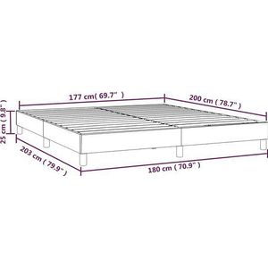 vidaXL-Boxspringframe-kunstleer-zwart-180x200-cm