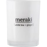 Meraki - Geurkaars Wit tea & Ginger wit groot Geurkaars Wit tea & Ginger wit groot