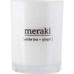 Meraki - Geurkaars Wit tea & Ginger wit groot Geurkaars Wit tea & Ginger wit groot