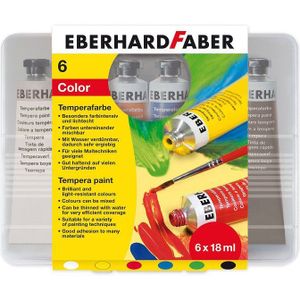 Eberhard Faber EF-575505 Plakkaatverf 6 Kleuren Tube 18 Ml