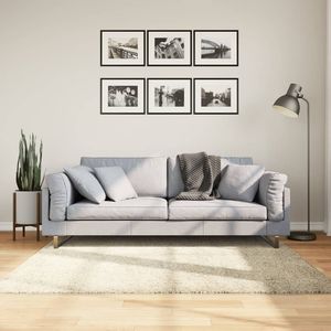 vidaXL-Vloerkleed-shaggy-hoogpolig-modern-160x160-cm-goudkleurig