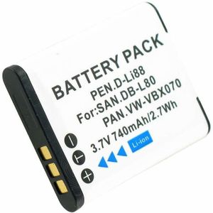 Batterij geschikt voor Pentax D-Li88, Optio P70, E70, 39774
