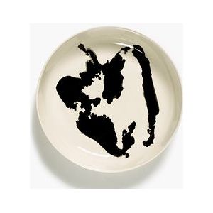 Serax - Ottolenghi - Wit Pepper Black Feast - Bord - Rond - 26,5 cm - Steengoed - Hoog 4cm