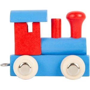 Small Foot Houten Lettertrein Locomotief Rood/Blauw