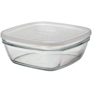 Lunchbox Freshbox Transparant Vierkant Met deksel (20 x 20 x 8 cm) (20 cm)