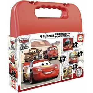 Set van 4 Puzzels Cars On the Road 73 Onderdelen