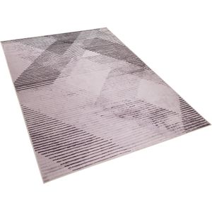 KALE - Laagpolig vloerkleed - Roze - 140 x 200 cm - Polyester
