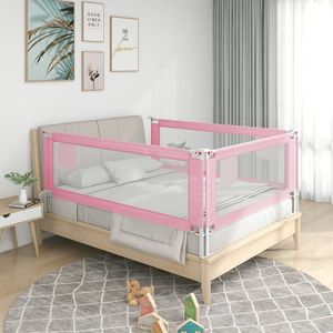 Bedhekje peuter 140x25 cm stof roze