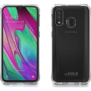 SoSkild Samsung Galaxy A40 Absorb Impact Case Transparent and Glass Screen Protector