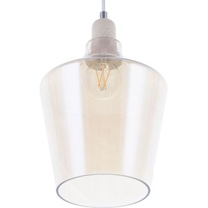 Beliani SANTON - Hanglamp - Lichte houtkleur - Glas
