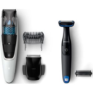 Philips 7000 serie BT7204/85 - Baardtrimmer - Afzuigsysteem 90% - Wit/zwart