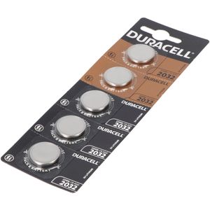 5x Duracell CR2032 lithium batterij 3 volt met maximaal 180mAh capaciteit