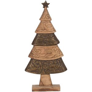 Kerstversiering Bruin Mangohout Kerstboom 32 x 9 x 65,5 cm
