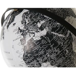 Wereldbol Home ESPRIT Wit Zwart PVC Ijzer 24 x 20 x 30 cm