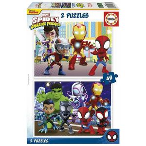 Set van 2 Puzzels Educa Spidey Amazing Friends