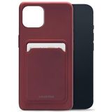 Mobilize Rubber Gelly Card Case Apple iPhone 13 Mini Matt Bordeaux