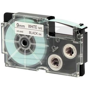 Gelamineerde Tape voor Labelmakers Casio XR-9WE Zwart Wit
