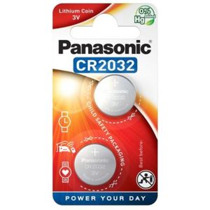 1x2 Panasonic CR 2032 Lithium Power- 2 stuks