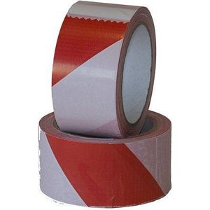 IEZZY - Waarschuwingse 50mmx66m rood/wit  | 18 stuks