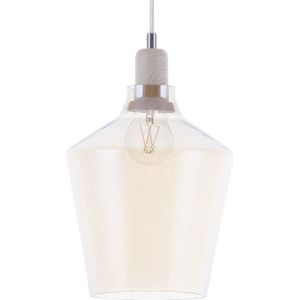 Beliani SANTON - Hanglamp - Lichte houtkleur - Glas