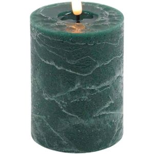 Mansion atmosphere - Groene led kaars rustic 10x7,5cm