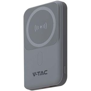 V-TAC VT-3529-G  Magnetische draadloze powerbanks - Grijze behuizing - 10000mAh