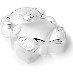 Zilverstad Tooth box Bear with heart silver colour