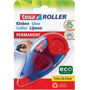 Tesa Roller navulbare lijmroller permanent ecoLogo, ft 8,4 mm x 14 m, op blister
