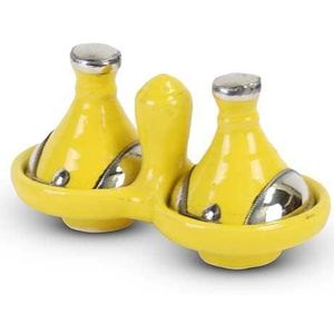 Tajine mini Geel met Metaal 2-delig