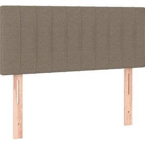 vidaXL Hoofdbord 90x5x78/88 cm stof taupe