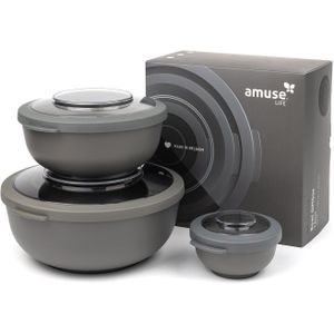 Amuse Set van 3 Bowls (200 + 1000 + 2000 ml) Grijs