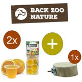 Back Zoo Nature Fruitkuipjes Sinaasappel - Vogelsnack - Inclusief houder