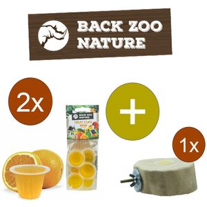 Back Zoo Nature Fruitkuipjes Sinaasappel - Vogelsnack - Inclusief houder