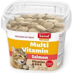 Sanal cat multi vitamin salmon snacks cup (100 GR)