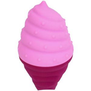 PetsHome Koel Frost Cream Softijs - Hondenspeelgoed - 9 cm - Roze En Paars