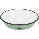 Trixie Voer/Waterbak Plat Emaille / Rvs Groen 12X12 CM 200 ML