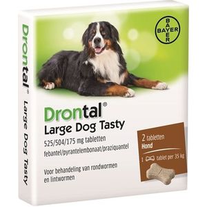 Bayer Drontal Ontworming Hond L Tasty 2 TABLETTEN