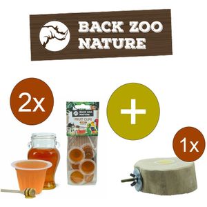 Back Zoo Nature Fruitkuipjes Honing - Vogelsnack - Inclusief houder