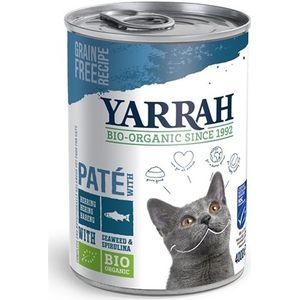 Yarrah Cat Blik Pate Vis 400 GR (12 stuks)