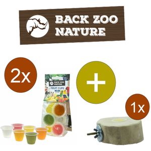 Back Zoo Nature Fruitkuipjes Mix 9 - Vogelsnack - Inclusief houder