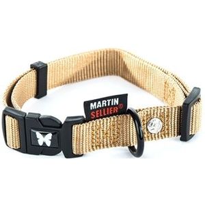 Martin Sellier Halsband Nylon Beige Verstelbaar