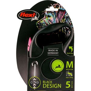 Flexi Rollijn Black Design Cord M Roze 5 Mtr